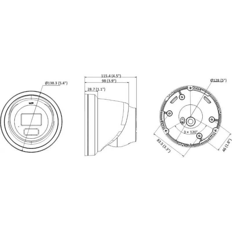 Hikvision DS-2CD2367G3-LIS2UY/SL 2.8mm 6MP Outdoor Netzwerk-Turret-Kamera mit AcuSense, Zwei-Wege-Audio und Weißlicht