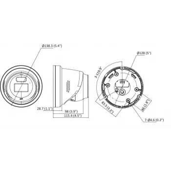Hikvision DS-2CD2367G3-LIS2UY/SRB 6MP AcuSense Turret Netzwerkkamera, 2,8 mm, Schwarz