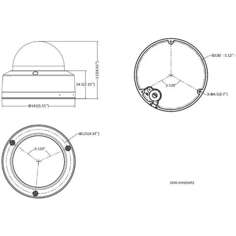 Hikvision DS-2CD2786G2H-IPTRZS 2.8-12mm PL 8 MP Dome IP Kamera AcuSense PTRZ mit Varifokallinse