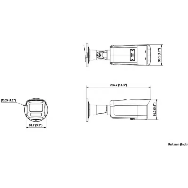 Hikvision DS-2CD2T83G2-4LI 4mm Bullet IP Kamera 8MP AcuSense Hybrid Light