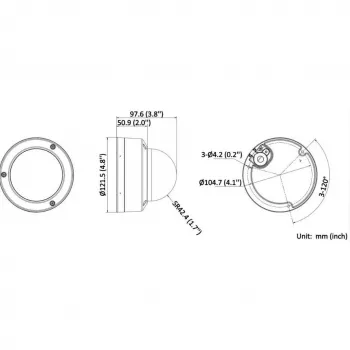 Hikvision DS-2CD3163G2-ISU 6MP Außen-Kuppelkamera mit AcuSense, 2,8-mm-Objektiv, IP67, IK10