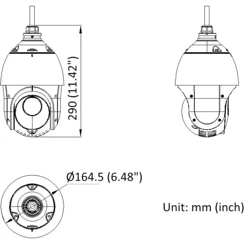 Hikvision DS-2DE4825IWG1-E 8MP 25x PTZ Dome IP Sicherheitskamera mit AcuSense, 100m IR, PoE+