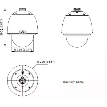 Hikvision DS-2DE5432WG1-E 4MP PTZ Dome IP Überwachungskamera, 32x Optischer Zoom, 150m IR, PoE+