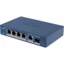 Hikvision DS-3E1506P-EI/M-4P1T1F(O-STD) Unmanaged Switch mit 4-Port PoE+, 1 Gigabit RJ45 und 1 SFP-Uplink