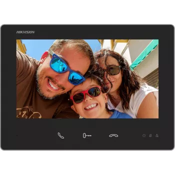 Hikvision DS-KH7300EY-TE2 7-Zoll-IP-Video-Türsprechanlagen-Monitor mit Touchscreen, PoE und Fernentriegelung