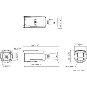Hikvision Pro Series mit AcuSense DS-2CD2646G2HT-IZS(2.8-12)/eF/BLK Bullet IP Sicherheitskamera Außenbereich 2688 x 1520 Pixel Decke/Wand