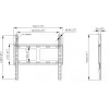 Hikvision Wandhalterung für Monitor - SPCC Kaltgewalzter Stahl - Schwarz - Bildschirmgröße: 42-55 Zoll (106,7-139,7 cm)