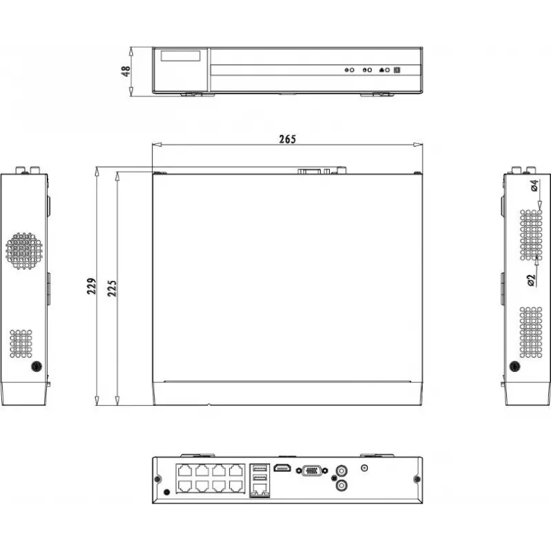 HILOOK NVR-108MH-D/8P(D) 8-Kanal 5MP PoE Netzwerk-Videorekorder