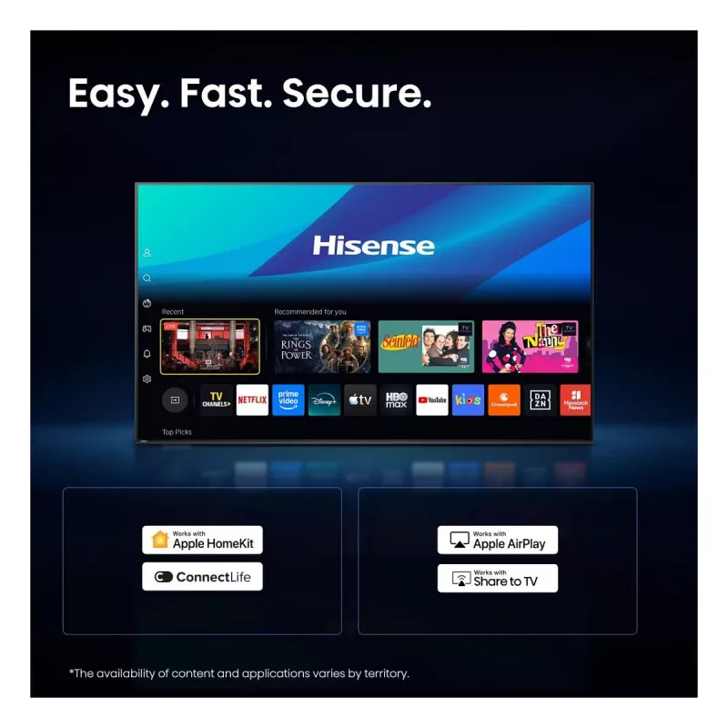 Hisense 32A59S 32-Zoll Full HD DLED Smart TV, 1920 x 1080, Wi-Fi, Bluetooth