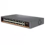 HISMART 24-Port PoE+ Netzwerk-Switch mit 2 Gigabit-Uplink-Ports, 300W Budget, Rack-montierbar