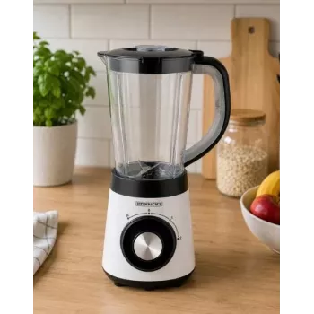 HNC Standmixer HPM 8164 HEINRICH'S 2000W Hochleistungs-Standmixer mit 2L Tritan-Behälter, 6-Edelstahlklingen, stufenlose Geschwindigkeit, Pulse, Ice Crush, Schwarz/Silber