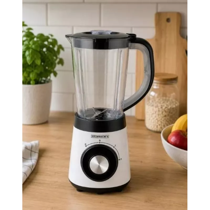 HNC Standmixer HPM 8164 HEINRICH'S 2000W Hochleistungs-Standmixer mit 2L Tritan-Behälter, 6-Edelstahlklingen, stufenlose Geschwindigkeit, Pulse, Ice Crush, Schwarz/Silber
