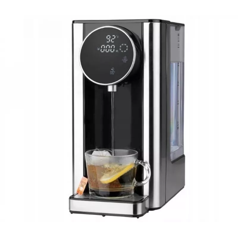 HNC HWS 8731 Wasserkocher mit Temperaturregelung, 1,7 L, 2200 W, Glas und Edelstahl, Warmhaltefunktion, blaue LED, 360°-Basis