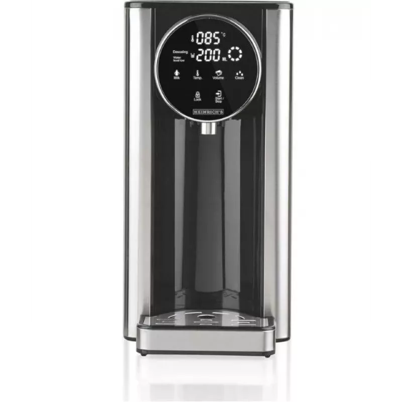 HNC HWS 8731 Wasserkocher mit Temperaturregelung, 1,7 L, 2200 W, Glas und Edelstahl, Warmhaltefunktion, blaue LED, 360°-Basis