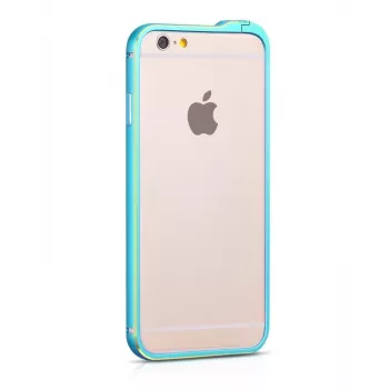Hoco Apple iPhone 6 / 6s Blade Series Fedora Metal Bumper Blau