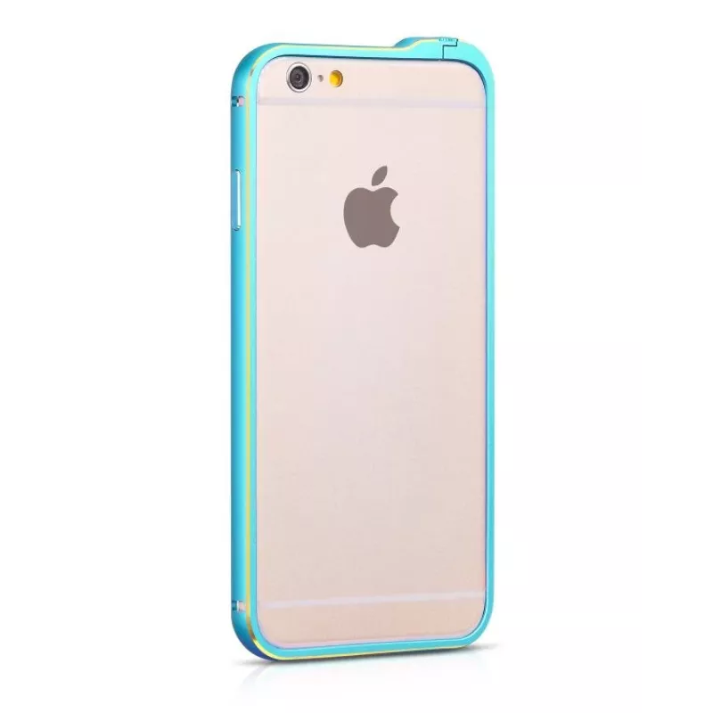 Hoco Apple iPhone 6 / 6s Blade Series Fedora Metal Bumper Blau