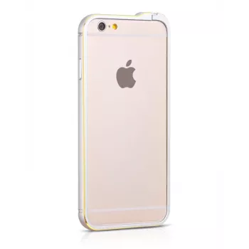 Hoco Apple iPhone 6 / 6s Blade Series Fedora Metal Bumper HI-T026 Silber