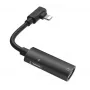 Hoco Dual Lightning-Kabel Audio-Konverter auf Lightning-Kopfhöreranschluss + Lightning-Ladeanschluss Schwarz