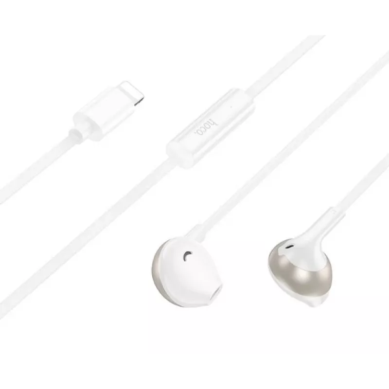 Hoco M115 Sagacious Universal Earphones with Microphone, In-Ear, Wired, 3.5mm Jack, White