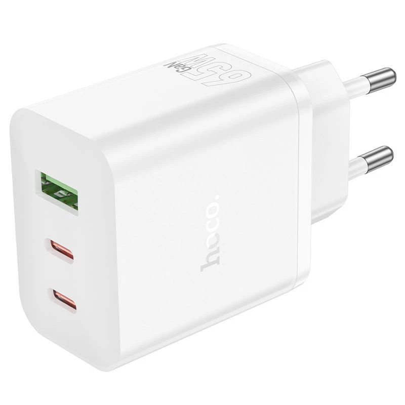 Hoco N51 Scenery PD65W (2C1A) GaN Charger EU Plug White