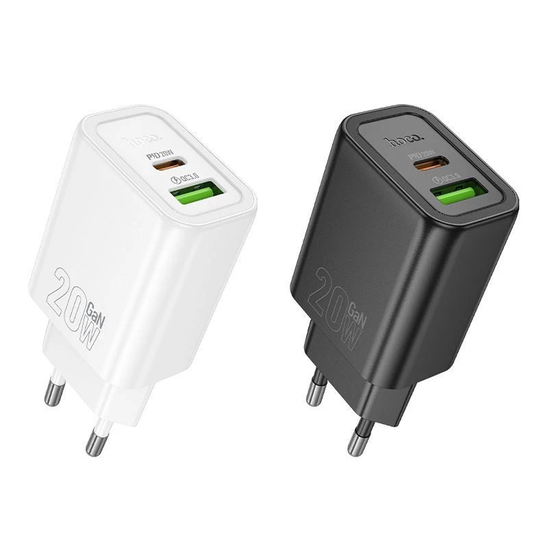 Hoco N61 Gentle PD20W+QC3.0 Ladegerät (EU) Schwarz