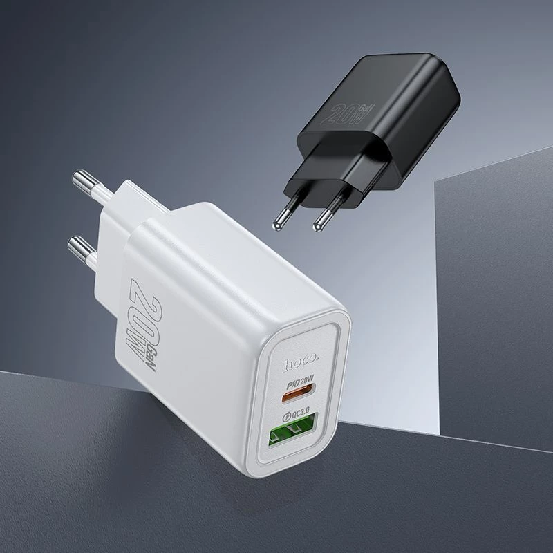 Hoco N61 Gentle PD20W+QC3.0 Ladegerät (EU) Weiß