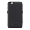 Hoco Ultra Thin Battery Case 3000mAh mit Lederhülle für Apple iPhone 6/6S Schwarz