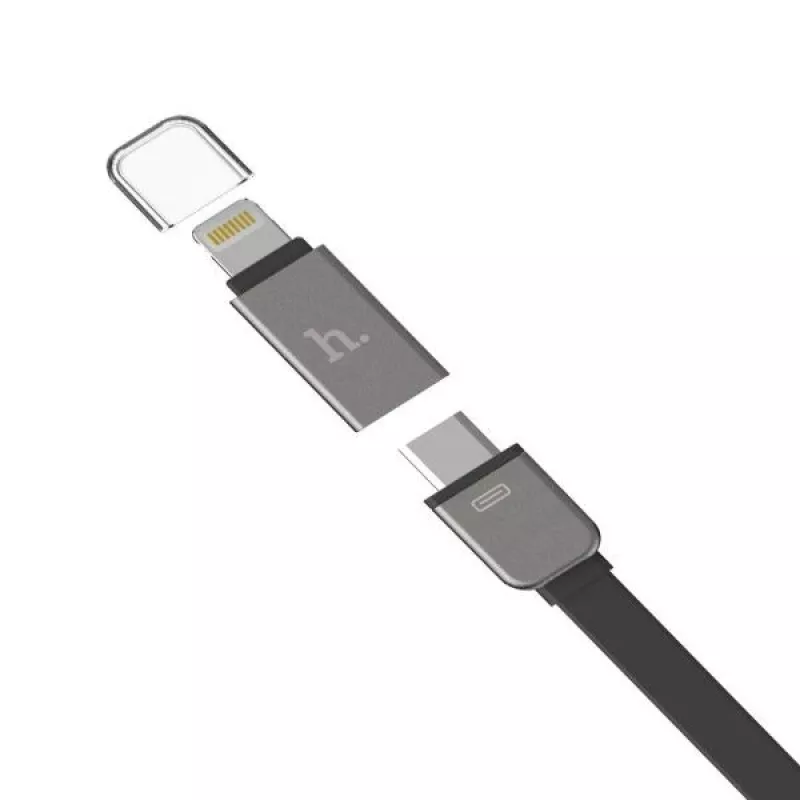 Hoco Universal UCL01 Multifunktionskabel Apple + Micro USB Silber 1,2 m