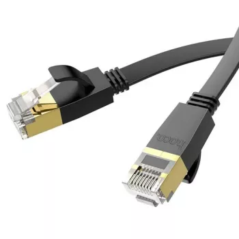 HOCO US07 General Pure Copper Flat Network Cable (1m) Schwarz