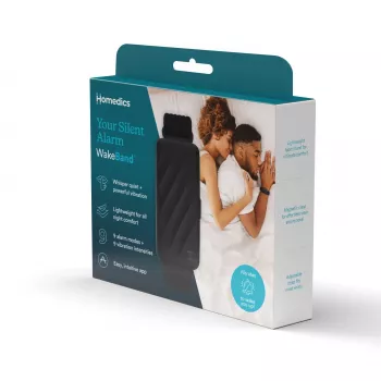 HoMedics SS-WB100BL-WW WakeBand – Ihr stiller Wecker, Blau – Tragbarer Vibrationswecker & Fitness-Tracker