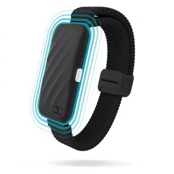 HoMedics SS-WB100BL-WW WakeBand – Ihr stiller Wecker, Blau – Tragbarer Vibrationswecker & Fitness-Tracker