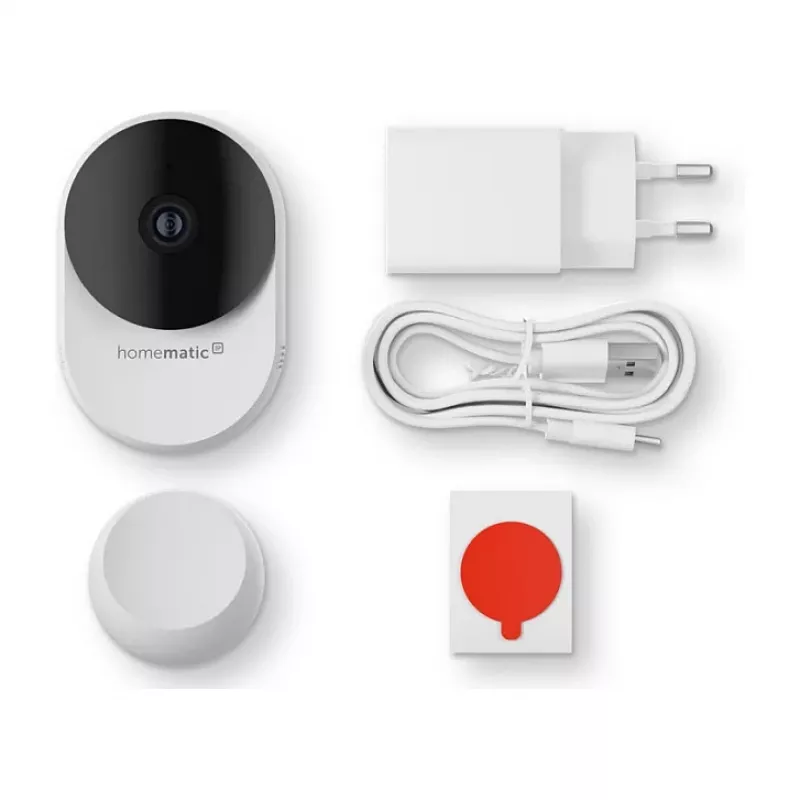 Homematic IP Indoor Camera basic (HmIP-CI-B) – 3 MP Wi-Fi Security Camera, Weiß/Schwarz