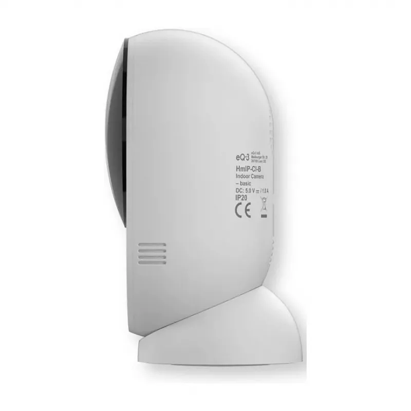 Homematic IP Indoor Camera basic (HmIP-CI-B) – 3 MP Wi-Fi Security Camera, Weiß/Schwarz