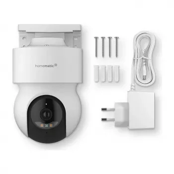 Homematic IP Outdoor Camera (HmIP-CO) Weiß, 5MP, WLAN – Smart-Home-Überwachungskamera