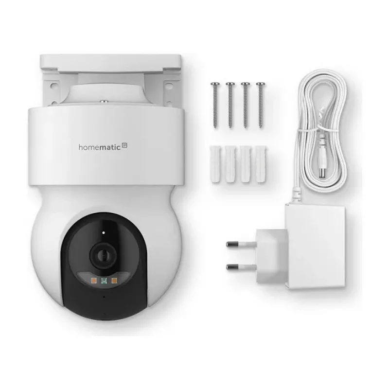 Homematic IP Outdoor Camera (HmIP-CO) Weiß, 5MP, WLAN – Smart-Home-Überwachungskamera