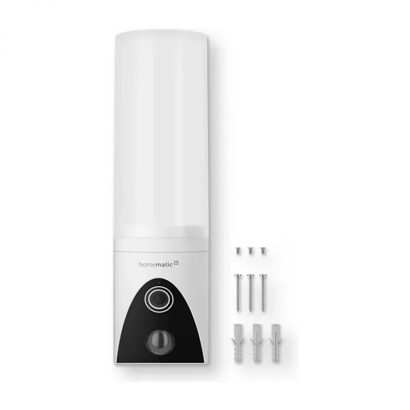 Homematic IP Außenleuchten-Kamera (HmIP-COL) Weiß, 4 MP, WLAN