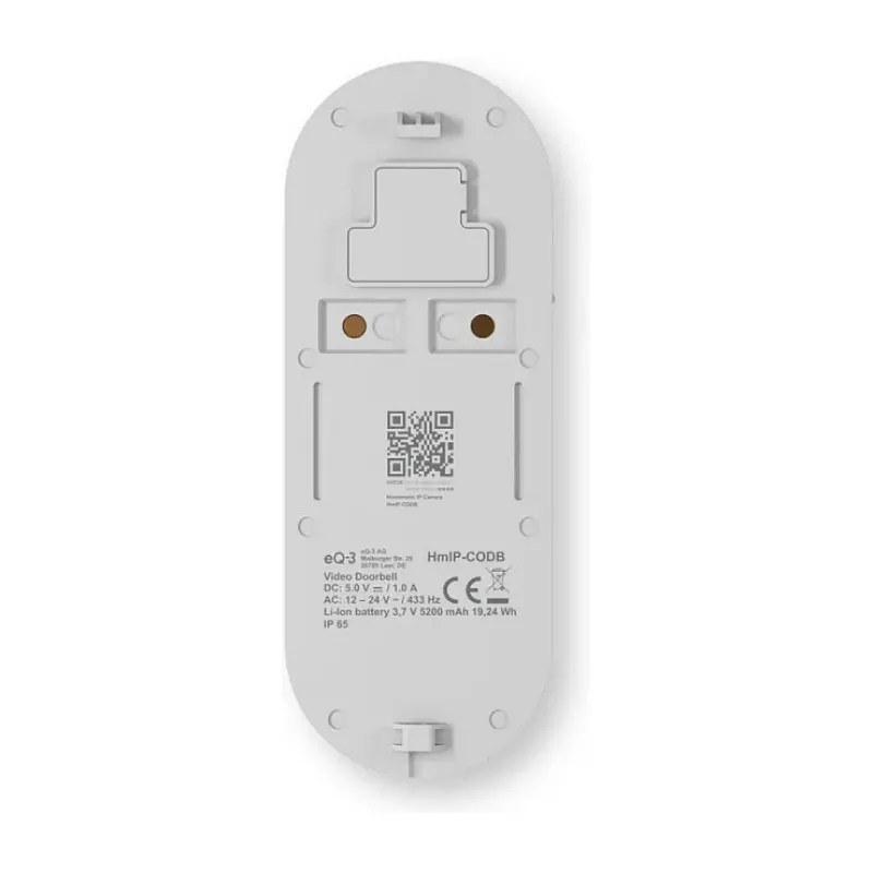 Homematic IP Video Doorbell HmIP-CODB, 3 MP, Wi-Fi, Weiß