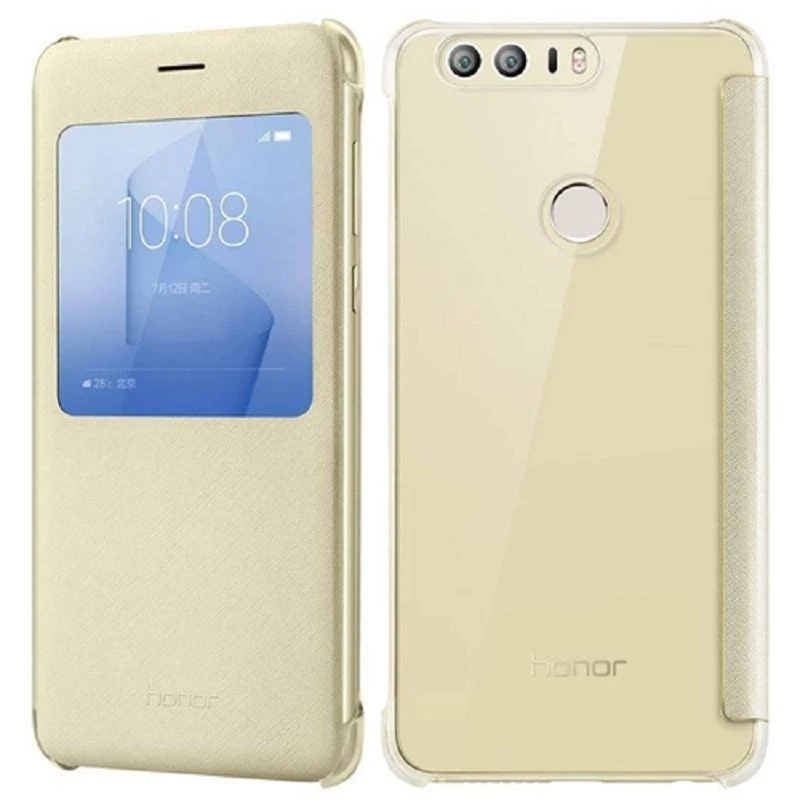 HONOR 8 Smart Cover Gold - Flip Case mit Smart Window