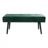House Nordic Sitzbank mit Samtbezug Grün 100x35x44