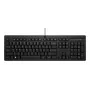 HP 125 G2 USB kabelgebundene Tastatur – Full-Size QWERTY, Membran, Ziffernblock, Schwarz