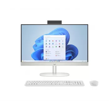 HP 24-cr0312nw AMD Ryzen 5 7520U 23,8 inch Full HD All-in-One PC, 16 GB LPDDR5, 512 GB SSD, Windows 11 Home, Weiß