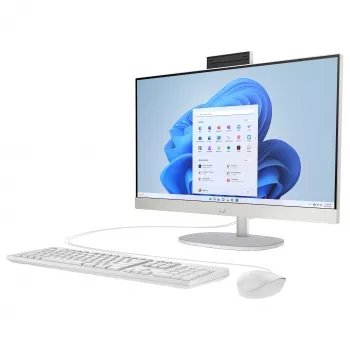 HP 24-cr0430ng 23.8 Zoll All-in-One Desktop-PC, Intel Core i3-1315U, 8 GB RAM, 256 GB SSD, Windows 11 Home, Weiß