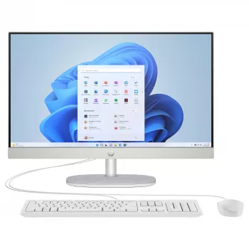 HP 24-cr0430ng 23.8 Zoll All-in-One Desktop-PC, Intel Core i3-1315U, 8 GB RAM, 256 GB SSD, Windows 11 Home, Weiß