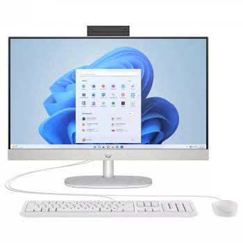 HP 24-cr0450ng All-in-One PC, 23,8 Zoll FHD IPS, Intel Core i5-1334U, 8 GB RAM, 512 GB SSD, Windows 11 Home, Weiß