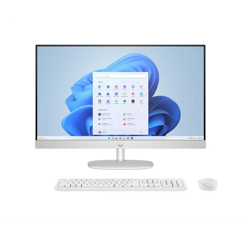 HP 27-cr0224nw Intel Core i5-1335U 27 Zoll Full HD All-in-One PC, 16 GB DDR4, 512 GB SSD, FreeDOS, Weiß