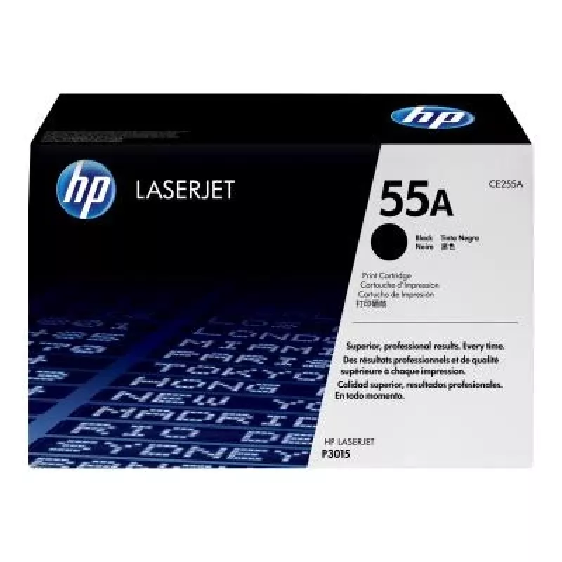 HP 55A Original Tonerkartusche, Schwarz (CE255A) - 6.000 Seiten