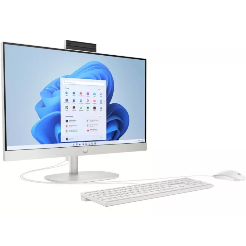 HP All-in-One 24-cr0009nf Desktop-PC, Intel Core i5-1335U, 16 GB RAM, 512 GB SSD, 23,8 inch Full-HD-IPS-Display, Windows 11 Home, Weiß (generalüberholt)