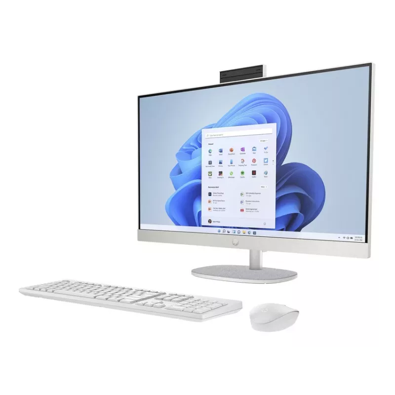 HP All-in-One 27-cr0067nf, AMD Ryzen 7 7730U, 16 GB RAM, 512 GB SSD, 27 inch Full HD IPS, Windows 11 Home, Weiß