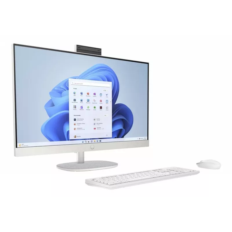 HP All-in-One 27-cr0067nf, AMD Ryzen 7 7730U, 16 GB RAM, 512 GB SSD, 27 inch Full HD IPS, Windows 11 Home, Weiß
