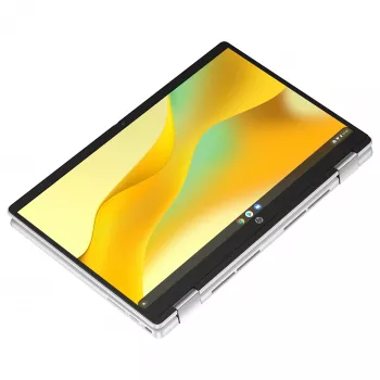 HP Chromebook x360 14b-cd0420ngx - 14 inch FHD IPS Touchscreen Convertible - Intel N200 - 8GB RAM - 128GB UFS - Chrome OS - Silber